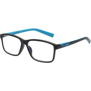 DOOViC Blaulichtfilter Lesebrille 2,25 Herren Schwarz Rechteckig Vollrand Kunststoff Federscharnier Brille mit Sehstärke für Computer/Unisex