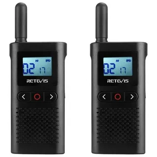 Retevis Walkie Talkie RB628 Funkgerät Mini 1500mAh PMR446 Walkie Talkie Wiederaufladbar schwarz