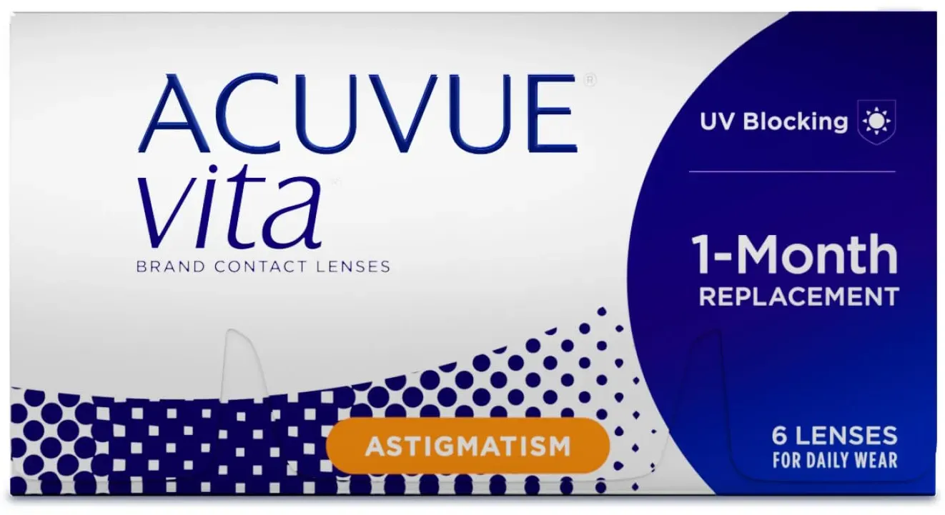 Acuvue Vita for Astigmatism 6 St. / 8,60 BC / 14,50 DIA / -0,25 DPT / -0,75 CYL / 10° AX