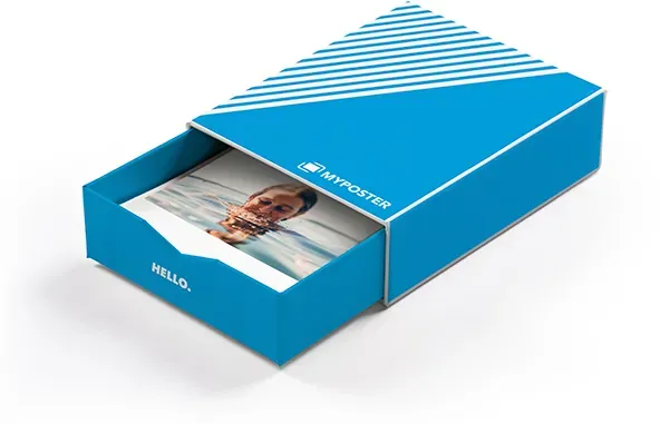 Bilderbox mit 10 Fotos im Design "Hello Blue"