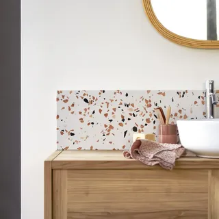 Fliesenspiegel Ava aus Premium-Terrazzo Brown 80 cm