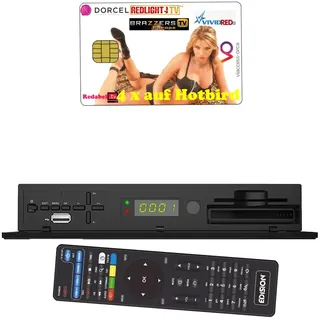 Redabel Redlight Sat Viaccess Erotik Paket: 4 Kanäle 6 Monate Hotbird-13° Karte + Receiver