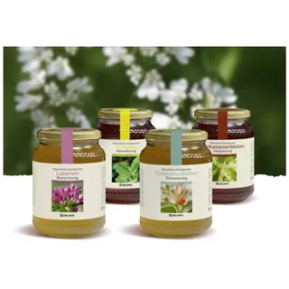 Honigpaket dunkle Sortenhonige 4 Gläser (4 x 1 kg), Bio Probierpakete