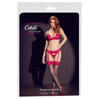 Cottelli LEGWEAR Straps-Strümpfe, schwarz, 4