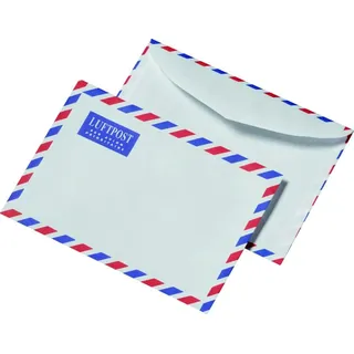 MAILmedia 25 Luftpost Briefumschläge Din C6 Luftpostumschläge