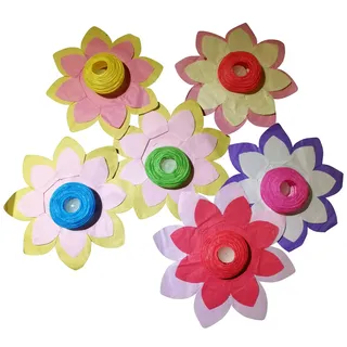 10 Stück Wasserlaterne Lotusblüte Seerose Schwimmlaterne Schwimmkerzen Laterne Outdoor Teelichter Bunt Schwimmlichter Deko Windlicht aus Papier für Teich Garten