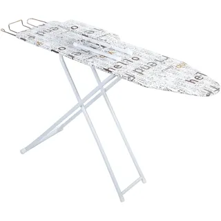kamulouk Klappbares Bügelbrett, 107x30cm Dampfbügelbrett mit Metallnetz, Faltbarer Bügeltisch für den Haushalt, Verlängertes Bügelbrett außen mit hitzebeständigem Bezug, rosa