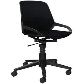 Aeris Drehstuhl Numo Task, Schwarz, Kunststoff, Metall, Drehkreuz, 70x68x40 cm, Made in Germany, Wippfunktion, Sitzfläche 360° drehbar, Typenauswahl, Arbeitszimmer, Bürostühle, Drehstühle