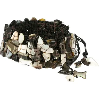 SilberDream Armband SilberDream Armband braun weiß Schmuck für (Armband), Damen Armband (Geflecht) ca. 18cm, Farbe: braun, beige, weiß beige|braun