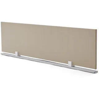 Schreibtisch-Trennwand Stoff grau/sand beige 180x38.5x2 cm