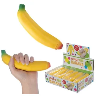 Puckator Massageball Antistress- Squishies Elastische Banane ca.17cm lang, 1-tlg. gelb