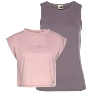 Ocean Sportswear Yoga & Relax Shirt »Soulwear - 2-tlg. Yoga Shirt & Top«, (Set), Kurzarm, sportlicher Stil, mit Print, Rundhalsausschnitt, Gr. 48, Rose/Mauve, , 20151123-48