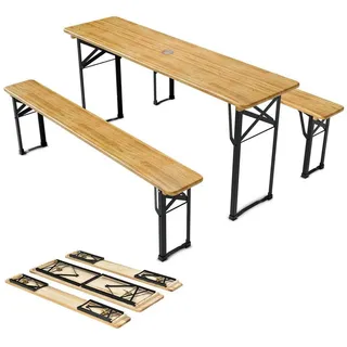 Juskys Bichl Set 3-tlg. natur klappbar