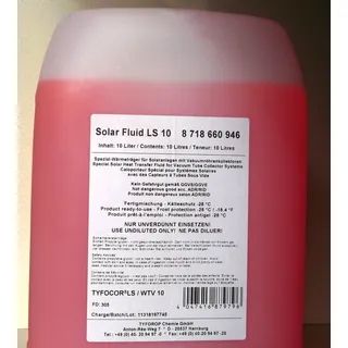 Sanundo Tyfocor LS 10 Liter Solarflüssigkeit Spezial Wärmeträger für Solaranlagen bis -28°