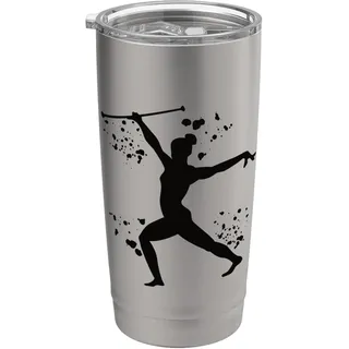 Turnerin mit Taktstock Mädchen Kinder Rhythmische Gymnastik Doppelwandiger Edelstahl-Thermobecher