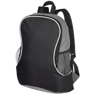 MacMa Rucksack mit Seitenfächern / aus Polyester / Farbe: schwarz
