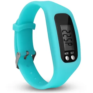 VALINK Schrittzähler-Uhr, LCD-Display, Schrittzähler, Smart-Armbanduhr, Walking-Armband, digitaler Schrittzähler, Seeblau