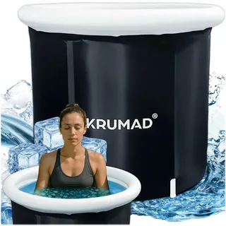 krumad Eistonne 320L – Faltbare Eisbadewanne für Erwachsene & Ventil – Robuste PVC Eiswanne für Regeneration, Erholung – Kälte...