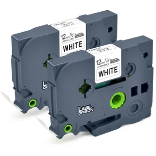 Label Orison Kompatibel Schriftband als Ersatz für Brother TZe-231 TZ231 Laminated Tape Etikettenband Schwarz auf Weiß 12mm für Brother PT-1080 PT-1010 PT-h75 PT-h101c PT-H100LB H105 E100/VP, 2er-Pack