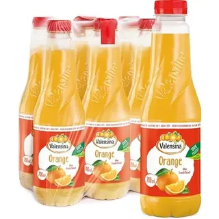 Valensina Orange, 6 x 0,7l, 100% Saft, Orangensaft ohne Zuckerzusatz