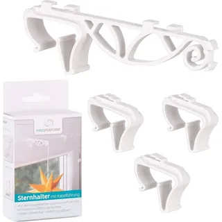 Innoperform Sternhalter mit Kabelführung für Fenster Weiß