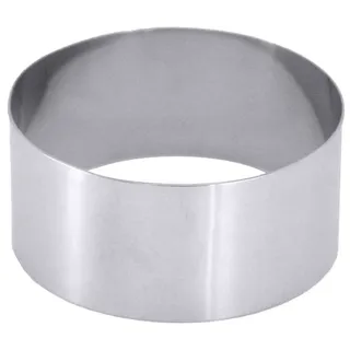 Contacto Ausstechform, Edelstahl, Schaumspeisenring aus Edelstahl, hochglänzend, rund, 73 x 40 mm silberfarben