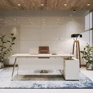 Chefbüro Schreibtisch mit Sideboard Sirello