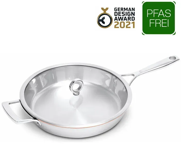 Olavson Kupferkern Pfanne - 32 cm - unbeschichtet - Stielgriff