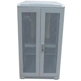 Triton 19 Schrank 22HE B600 / T1000mm *lichtgrau* perf. Blechtüre (22 HE, 19 Zoll Rack), Serverschrank, Grau