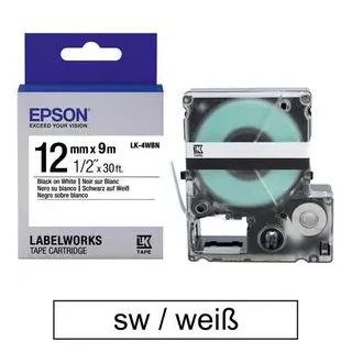 Epson Schriftband LK-4WBN schwarz auf weiß 12mm x 9m