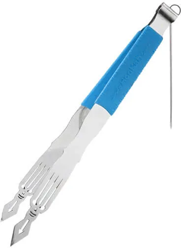 Kohlezange Skull mit Silikongriff (Blau)