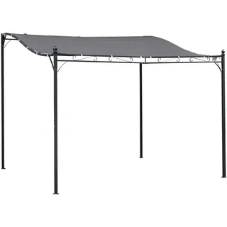 Outsunny Gartenpavillon 297 x 297 cm grau