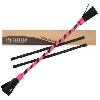 Diabolo Freizeitsport Flowerstick Basic (pink) - UV reaktiver Flower Stick mit 2 Glasfaser Handstäben, Hingucker auf Festivals, ideal für Anfänger