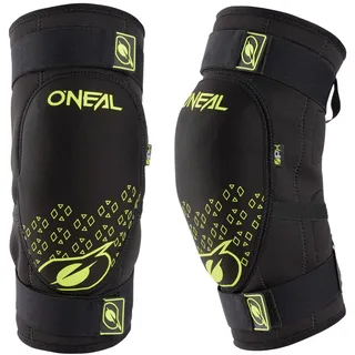 O'NEAL | Knieprotektor | BMX Mountainbike Downhill | IPX®- Aufprallschutz aus Polyurethan, Leichte Konstruktion, Abriebfestes Material | Dirt Knee Guard V.23 | Erwachsene | Schwarz Neon-Gelb | XL