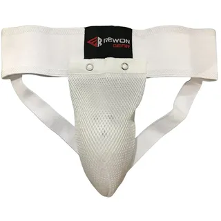 URBANSBEE Rewon Gear Cotton Ribbed Groin Protector for Boxing, MMA Muay Thai Fight, Teakwondo (White, Small)