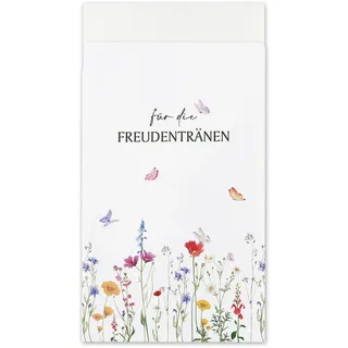 COLOFALLA 100 Stücke Freudentränen Hochzeit Papiertüten Mini Tüten Für die Freudentränen Blume Verpackung Deko für Taschentücher Gastgeschenke Hochzeitsdeko