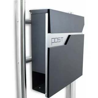 BITUXX Design Standbriefkasten 16770 Graphit inkl. Zeitungsfach