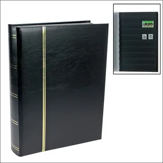 SAFE Briefmarkenalbum/Einsteckbuch Nr. 157 Premium Einsteckbücher 32 Schwarze Seiten mit goldfarbener Premiumprägung Einband in SCHWARZ