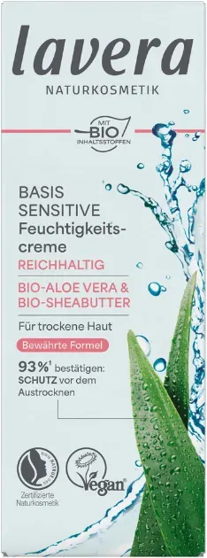 Lavera Basis Sensitiv Feuchtigkeitscreme reichhaltig 50 ml