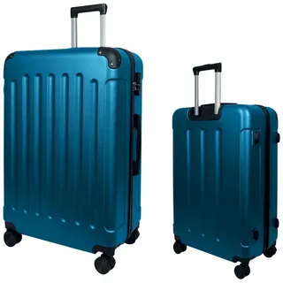 MTB Koffer Koffer Reisekoffer ABS Trolley 4 Zwillingsrollen M/L/XL oder Set blau