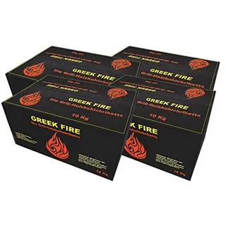 Greek Fire Holzkohle Briketts 4X 10 kg