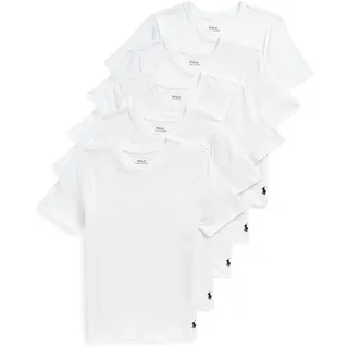 POLO RALPH LAUREN Multi-Pack T-Shirt Undershirt Multipack Kinder und Jugendliche (3er Pack), Weiß, 5 Stück, S - S