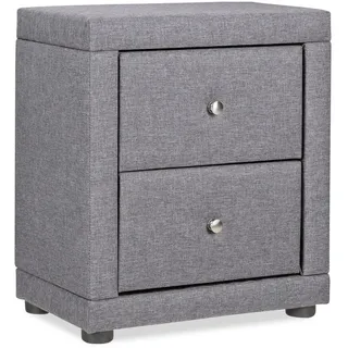 Homestyle4u Nachtschrank 47x54x29 in Grau 2512