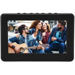 Tragbarer Fernseher, 7 Zoll Digitalfernseher, Digitales TV Gerät, USB/SD/TV MP5 Player Im Auto mit Wiederaufladbarer 100‐240V