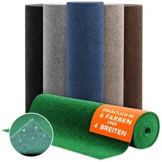 Floordirekt Rasenteppich Farbwunder Pro - Balkonteppich - Kunstrasen Teppich für Terrasse, Balkon und Freizeit - Erhältlich in 6 Farben (50 x 50 cm, Grau)