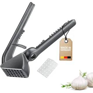 Westmark Mehrzweckpresse "Black Edition" – Zum Knacken von Nüssen, Entkernen und Fischentschuppen – 4 in 1, Länge: 16 cm, Aluminium, Extracta, Anthrazit