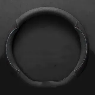 XFEU_sp Lenkradbezug Für BMW X3 2018-2023 2024 2025 G01, LenkradhüLle, Wildleder Lenkradabdeckung, Lenkradschutz Anti-Rutsch Atmungsaktiv Weich Auto-Dekozubehör Winter Zubehoer,D-Black