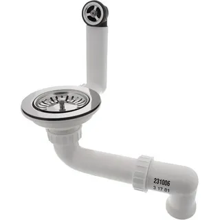 Blanco 231006 Ab- und Überlaufgarnitur 3,5 Zoll ohne Ablauffernbedienung mit rundem Überlauf/Ersatzteil