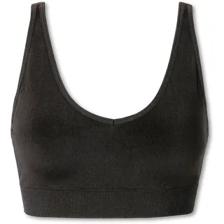 SCHIESSER Soft BH mit Pads - Classic Seamless Bustier, nahtlos, stützend, für Damen schwarz