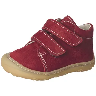 Pepino BY RICOSTA "CHRISY WMS Mittel", Baby, Gr. 25, rot (burgund rot), Leder, Schuhe, Klettschuh, herausnehmb. Innensohle, Größenschablone zum Download